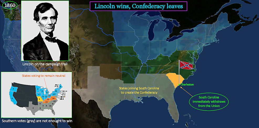 Election of 1860 map